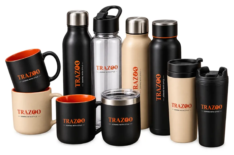 Drinkware — branded Trazoo range